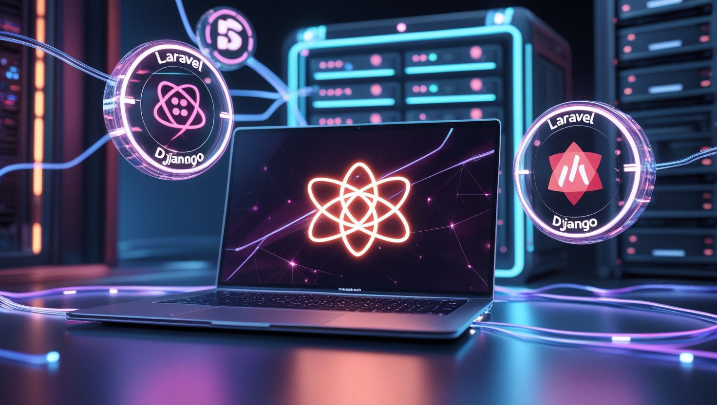Как подключить серверный фреймворк (Laravel или Django) к проекту на React